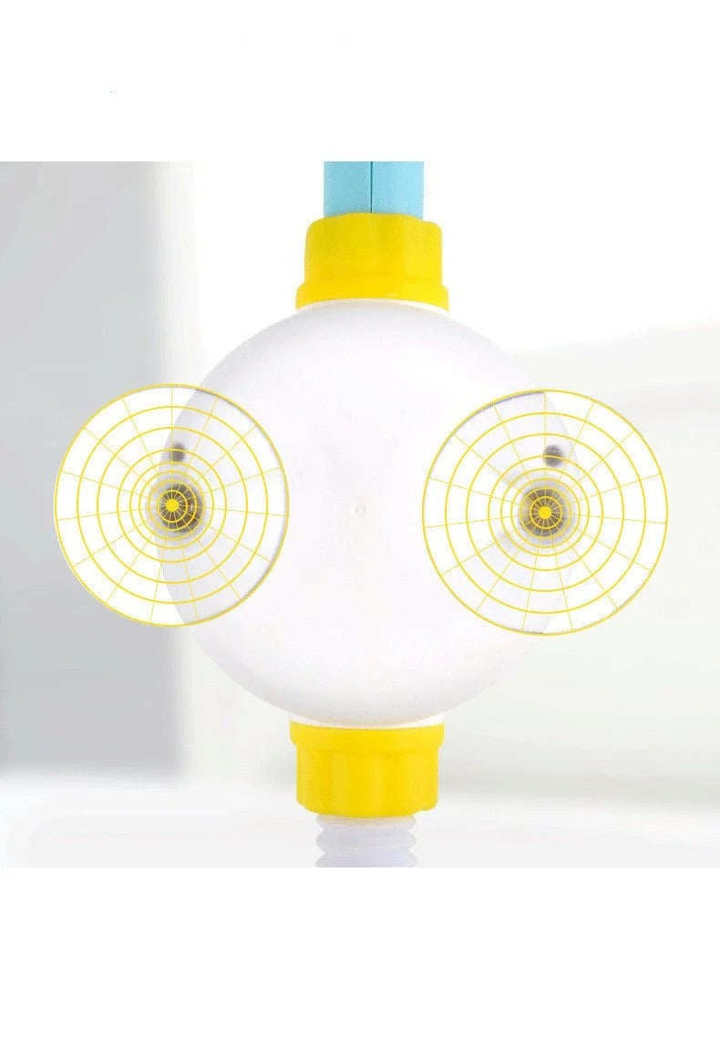 Manual Rainbow Cloud Spray Shower Baby Bath Toy for infants and toddlers with colorful water spray for fun bath time play.