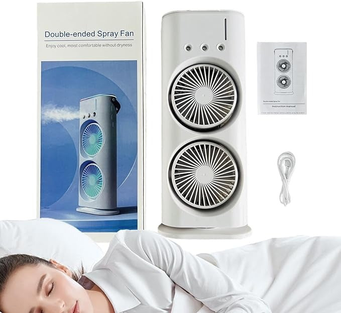 USB rechargeable mist fan with refillable water tank