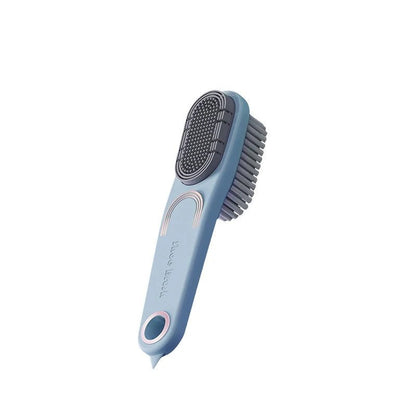 Double-sided anti-slip shoe cleaning brush with durable bristles for cleaning sneakers, boots, leather, and canvas shoes.