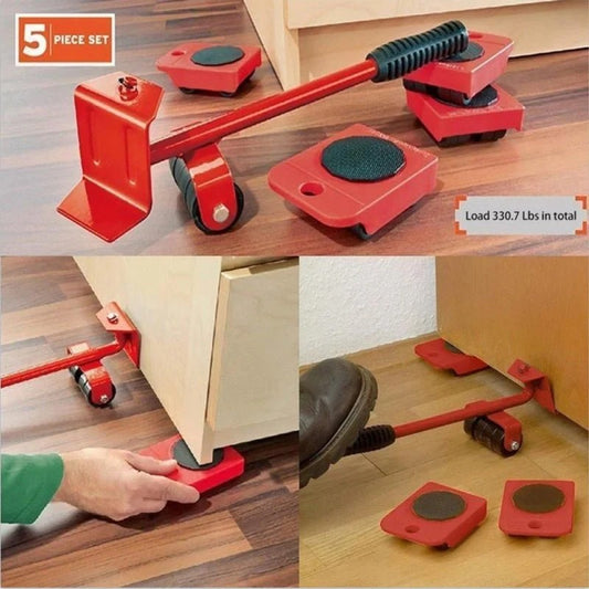 Heavy Duty Furniture Mover lifting heavy sofa with roller pads