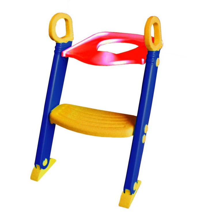 Children Toilet Ladder with foldable potty training seat, non-slip steps, and safety handles for safe and independent toddler toilet training.