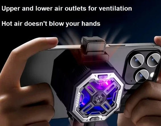 Mobile phone cooler radiator attached to a gaming smartphone
