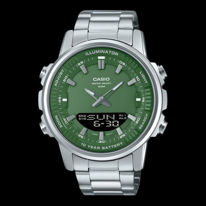 Turquoise Dial Men Watch with elegant analog display