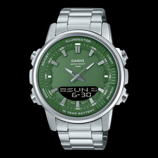 Turquoise Dial Men Watch with elegant analog display