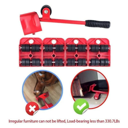 Furniture lifting tool with 360 degree moving wheels