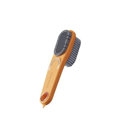 Double-sided anti-slip shoe cleaning brush with durable bristles for cleaning sneakers, boots, leather, and canvas shoes.