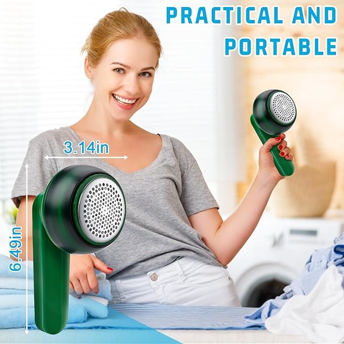 Electric lint remover with stainless steel blades