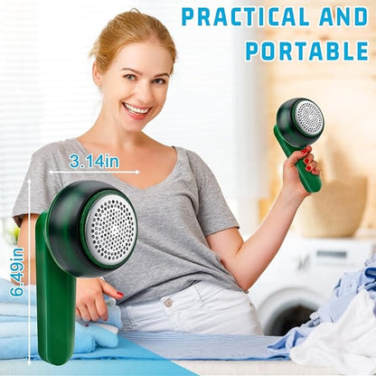 Electric lint remover with stainless steel blades