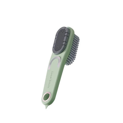 Double-sided anti-slip shoe cleaning brush with durable bristles for cleaning sneakers, boots, leather, and canvas shoes.