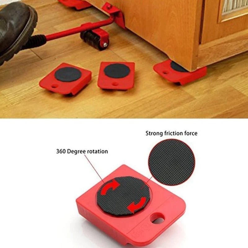 Furniture lifting tool with 360 degree moving wheels
