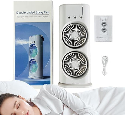 USB rechargeable mist fan with refillable water tank