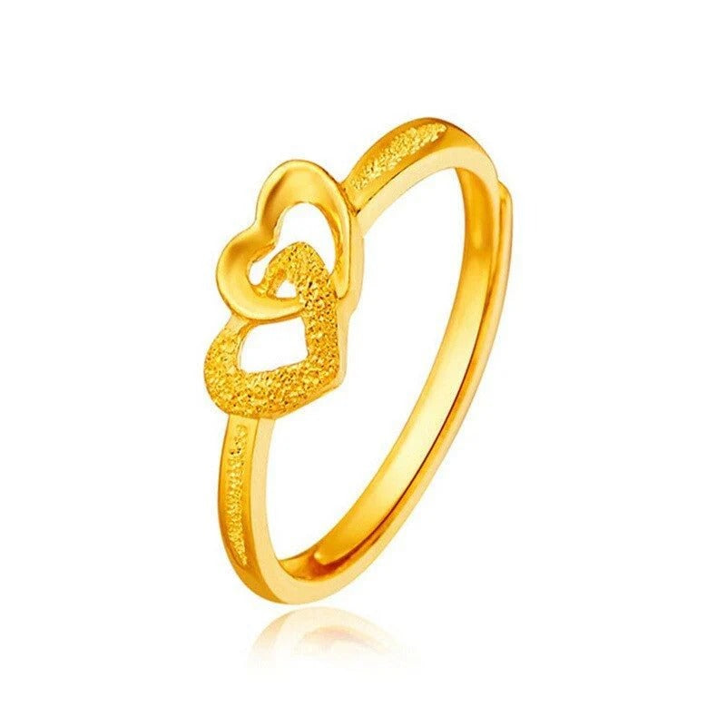 Elegant gold plated heart ring for everyday wear