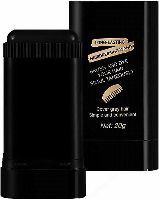 Black Hair Dye Stick – Instant Gray Coverage & Root Touch Up | Waterproof, Natural Look for Men & Women
